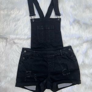 Wax Jeans Black Overalls | Shorts Overalls